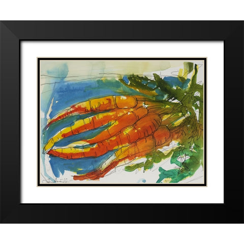 Fresh Carrots II Black Modern Wood Framed Art Print with Double Matting by Ferrell, Erin McGee