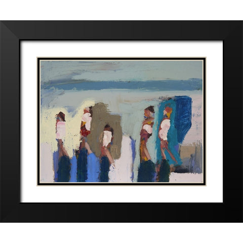 Shell Gathers I Black Modern Wood Framed Art Print with Double Matting by Ferrell, Erin McGee