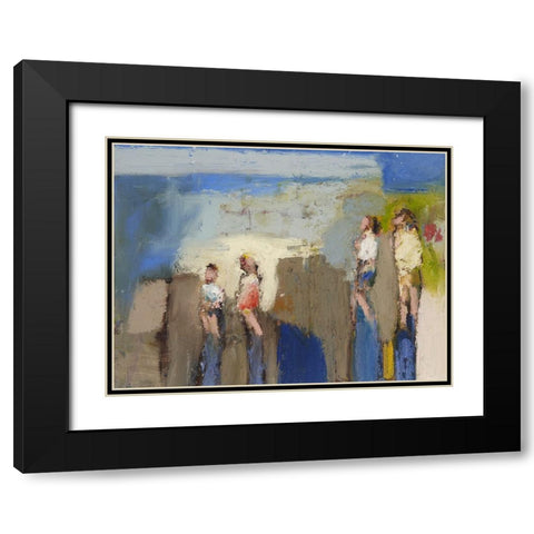 Shell Gathers III Black Modern Wood Framed Art Print with Double Matting by Ferrell, Erin McGee