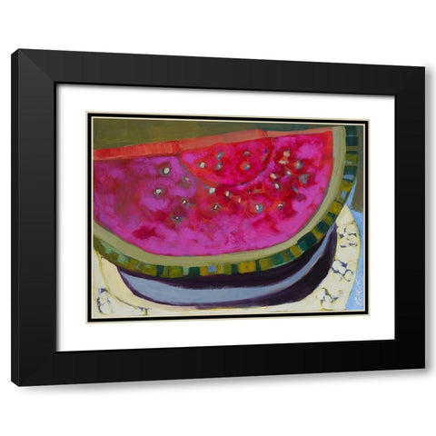 Watermelon I Black Modern Wood Framed Art Print with Double Matting by Ferrell, Erin McGee