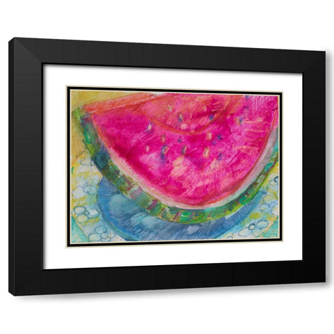 Watermelon III Black Modern Wood Framed Art Print with Double Matting by Ferrell, Erin McGee