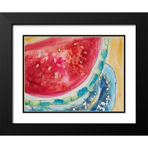 Watermelon IV Black Modern Wood Framed Art Print with Double Matting by Ferrell, Erin McGee