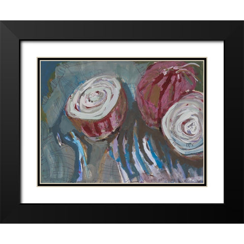 Sweet Onions II Black Modern Wood Framed Art Print with Double Matting by Ferrell, Erin McGee