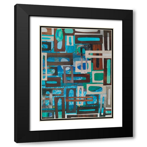 Pompeii Baths I Black Modern Wood Framed Art Print with Double Matting by Good, Coco