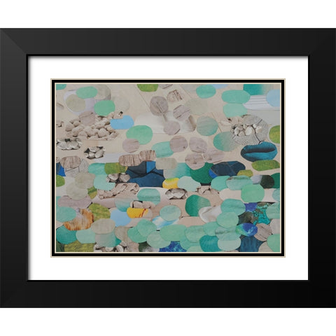 Shimmering Shoreline Black Modern Wood Framed Art Print with Double Matting by Good, Coco