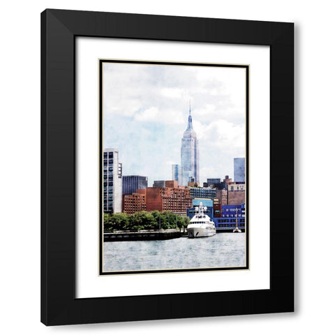NYC ESB Day Black Modern Wood Framed Art Print with Double Matting by Pica, Jeff
