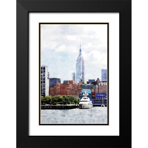 NYC ESB Day Black Modern Wood Framed Art Print with Double Matting by Pica, Jeff