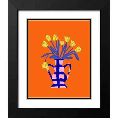 The Daily Tulip I Black Modern Wood Framed Art Print with Double Matting by Sizemore, Natalie