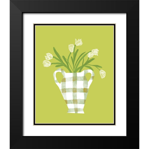The Daily Tulip II Black Modern Wood Framed Art Print with Double Matting by Sizemore, Natalie