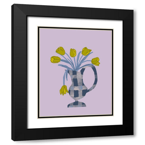 The Daily Tulip IV Black Modern Wood Framed Art Print with Double Matting by Sizemore, Natalie