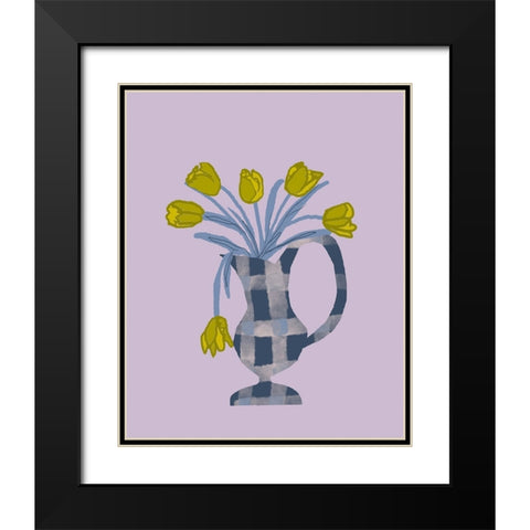 The Daily Tulip IV Black Modern Wood Framed Art Print with Double Matting by Sizemore, Natalie