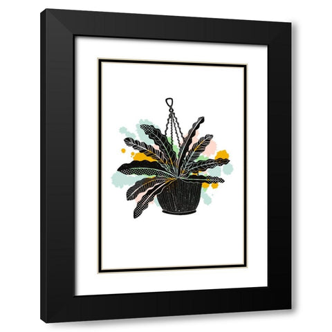 Plant Pop III Black Modern Wood Framed Art Print with Double Matting by Ewer, Rebekah