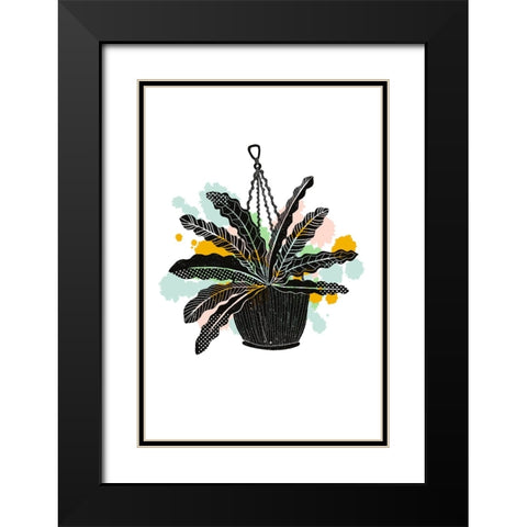 Plant Pop III Black Modern Wood Framed Art Print with Double Matting by Ewer, Rebekah