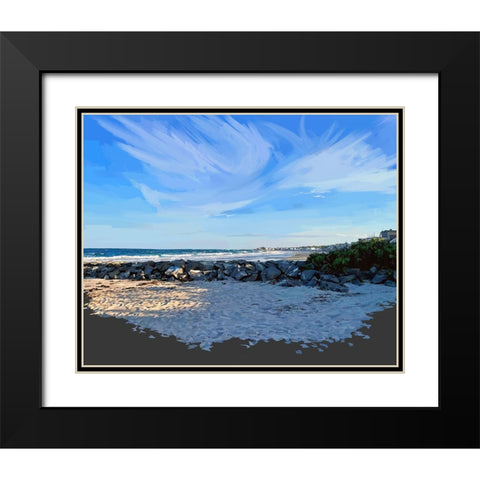 A Day on the Coast Black Modern Wood Framed Art Print with Double Matting by Kalina, Emily