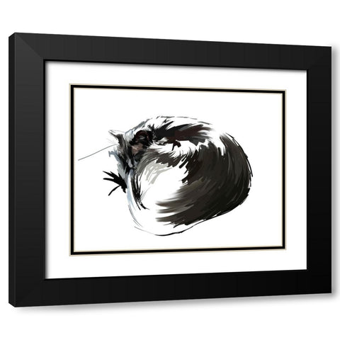 Asher II Black Modern Wood Framed Art Print with Double Matting by Kalina, Emily