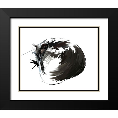 Asher II Black Modern Wood Framed Art Print with Double Matting by Kalina, Emily