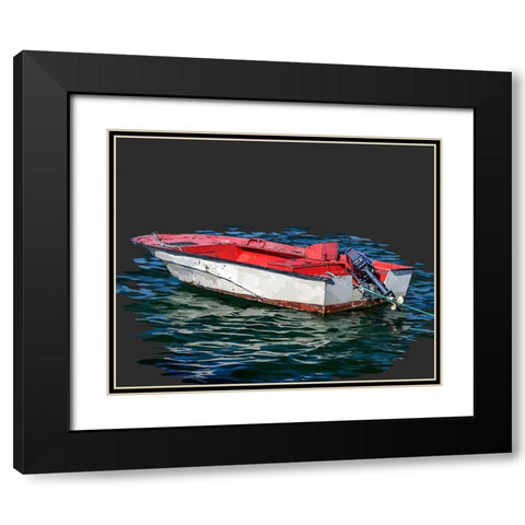 Boat Study I Black Modern Wood Framed Art Print with Double Matting by Kalina, Emily