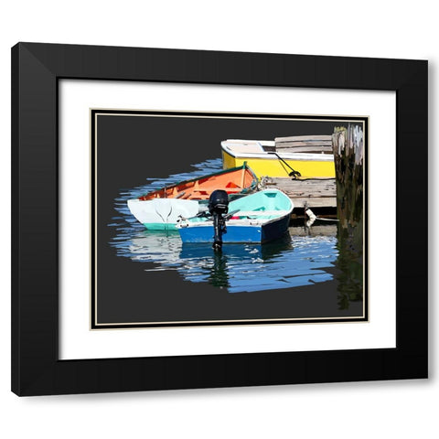 Boat Study II Black Modern Wood Framed Art Print with Double Matting by Kalina, Emily