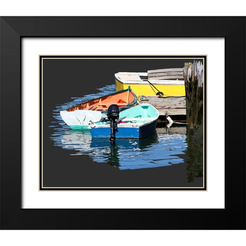 Boat Study II Black Modern Wood Framed Art Print with Double Matting by Kalina, Emily