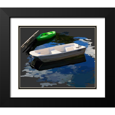Boat Study III Black Modern Wood Framed Art Print with Double Matting by Kalina, Emily