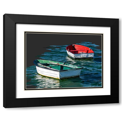 Boat Study V Black Modern Wood Framed Art Print with Double Matting by Kalina, Emily