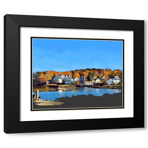 Boothbay  II Black Modern Wood Framed Art Print with Double Matting by Kalina, Emily