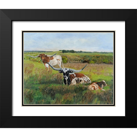Pasture With a View Black Modern Wood Framed Art Print with Double Matting by Winkler, Kathy