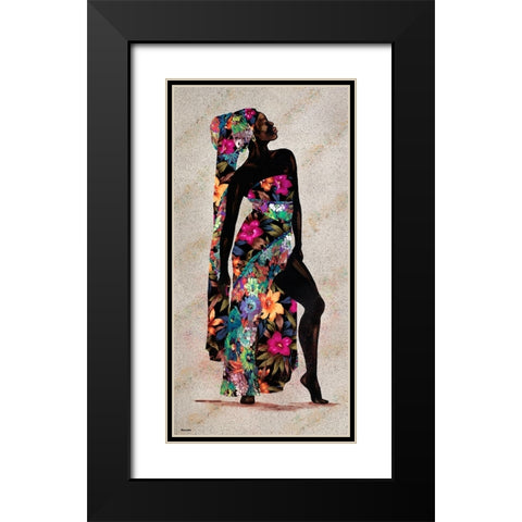 Her Beauty I Black Modern Wood Framed Art Print with Double Matting by Saunders, Alonzo