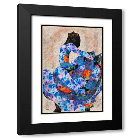Her Beauty II Black Modern Wood Framed Art Print with Double Matting by Saunders, Alonzo