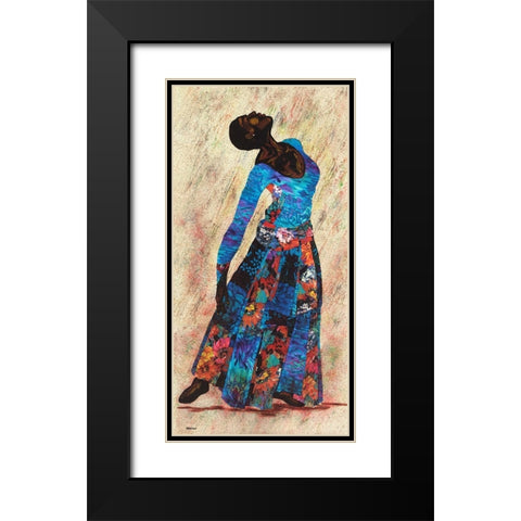 Her Beauty III Black Modern Wood Framed Art Print with Double Matting by Saunders, Alonzo