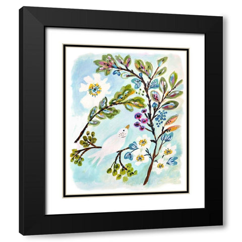 A Sweet Bird I Black Modern Wood Framed Art Print with Double Matting by Fields, Karen