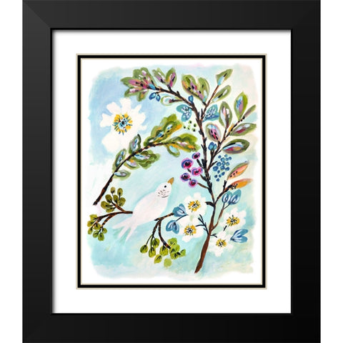 A Sweet Bird I Black Modern Wood Framed Art Print with Double Matting by Fields, Karen