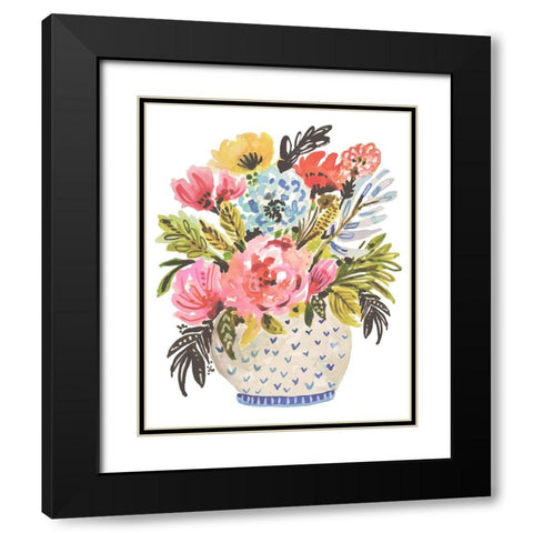 A Sweet Bouquet Black Modern Wood Framed Art Print with Double Matting by Fields, Karen