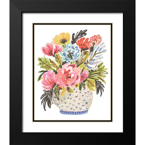 A Sweet Bouquet Black Modern Wood Framed Art Print with Double Matting by Fields, Karen