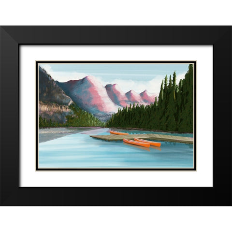 Canada I Black Modern Wood Framed Art Print with Double Matting by Arctic Frame