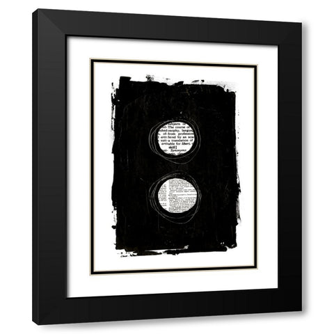 Collected Knowledge IV Black Modern Wood Framed Art Print with Double Matting by Haase, Andrea