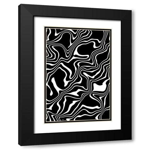 Retro Black And White II Black Modern Wood Framed Art Print with Double Matting by Haase, Andrea