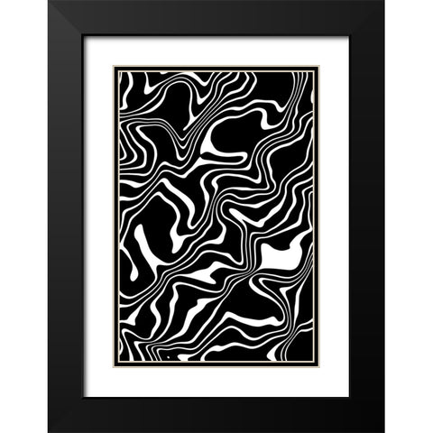 Retro Black And White II Black Modern Wood Framed Art Print with Double Matting by Haase, Andrea