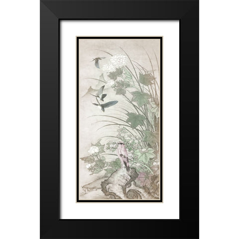 Chinoiserie Panel I Black Modern Wood Framed Art Print with Double Matting by Hunziker, Steve