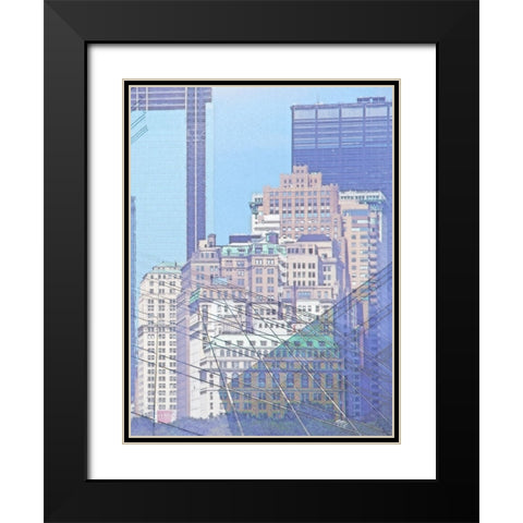 Cityworks II Black Modern Wood Framed Art Print with Double Matting by Hunziker, Steve