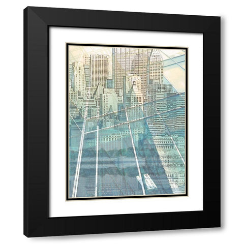 Cityworks IV Black Modern Wood Framed Art Print with Double Matting by Hunziker, Steve
