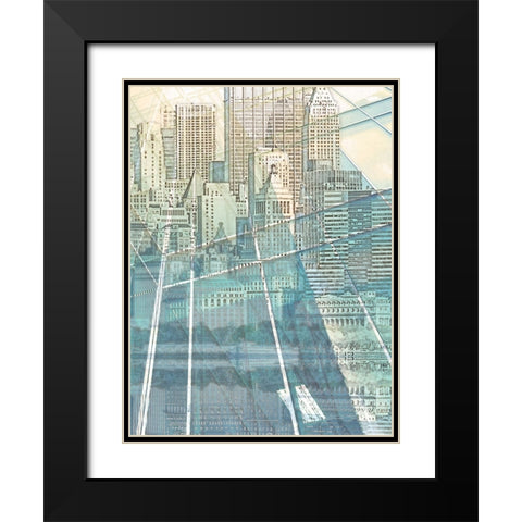 Cityworks IV Black Modern Wood Framed Art Print with Double Matting by Hunziker, Steve