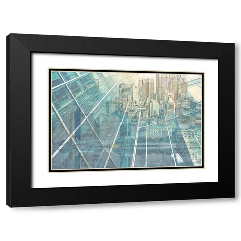 Cityworks VI Black Modern Wood Framed Art Print with Double Matting by Hunziker, Steve