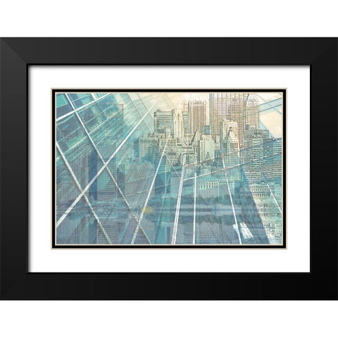 Cityworks VI Black Modern Wood Framed Art Print with Double Matting by Hunziker, Steve