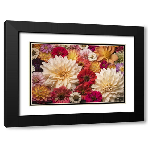 Dahlia Dream Scape  I Black Modern Wood Framed Art Print with Double Matting by McLean, Leah