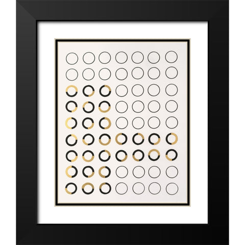 Minor Arc I Black Modern Wood Framed Art Print with Double Matting by Lam, Vanna