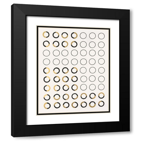 Minor Arc II Black Modern Wood Framed Art Print with Double Matting by Lam, Vanna