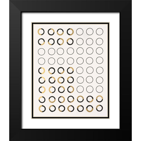 Minor Arc II Black Modern Wood Framed Art Print with Double Matting by Lam, Vanna