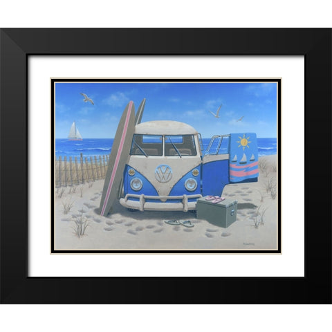 Ready for the Sun Black Modern Wood Framed Art Print with Double Matting by Courtney, Richard