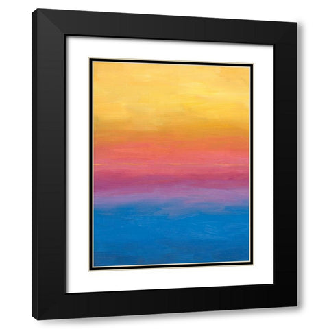Brushstroke Sunset II Black Modern Wood Framed Art Print with Double Matting by Popp, Grace